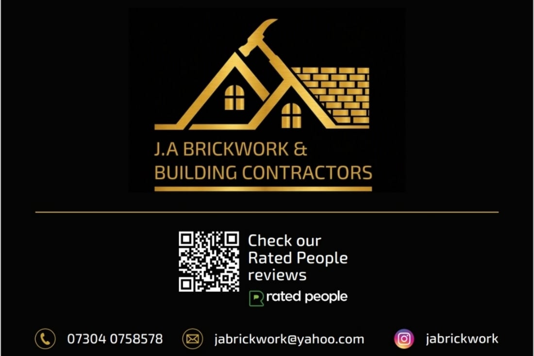 Main header - "JA Brickwork & Building Contractors"