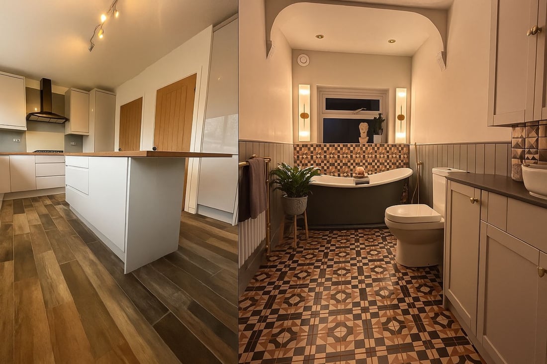 Main header - "Oak & Stone Carpentry & Plumbing"