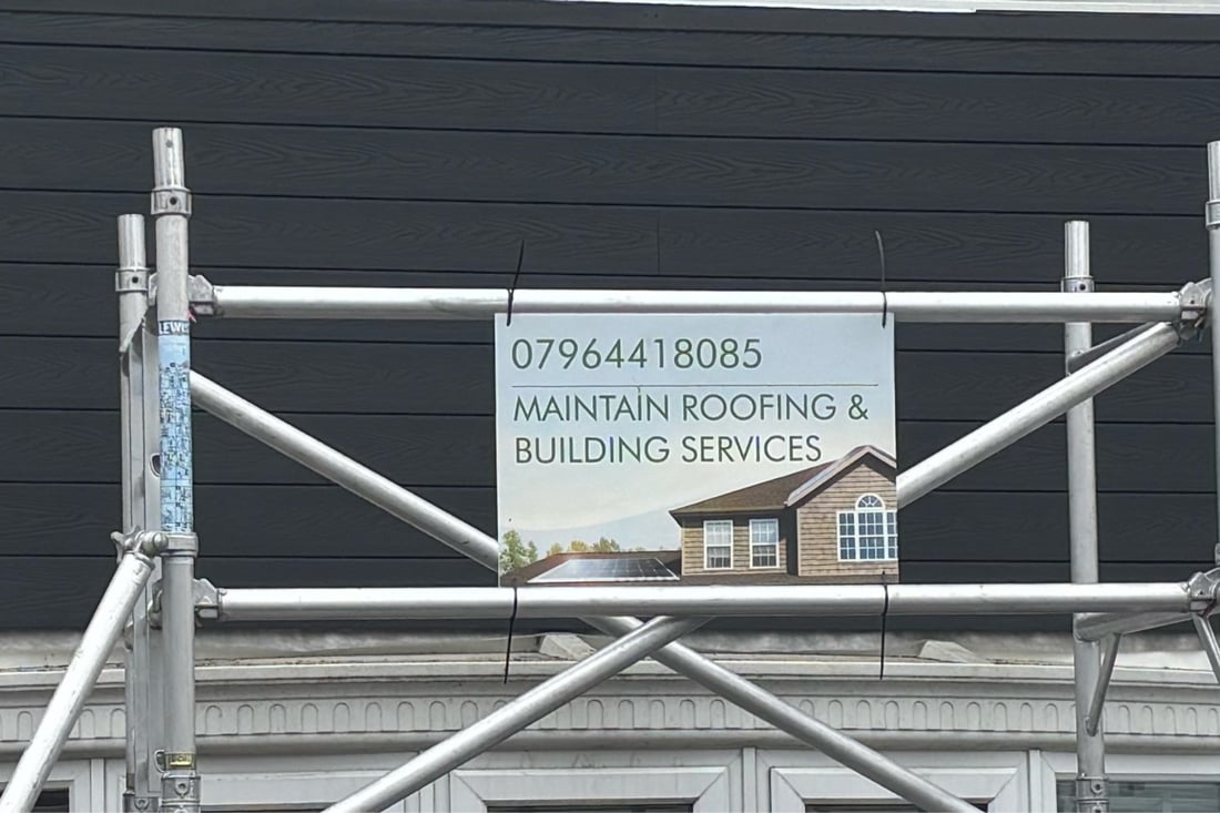 Main header - "Maintain Roofing&Building Specialists"