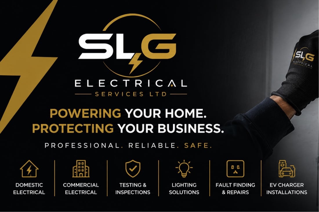 Main header - "SLG Electrical Services LTD"