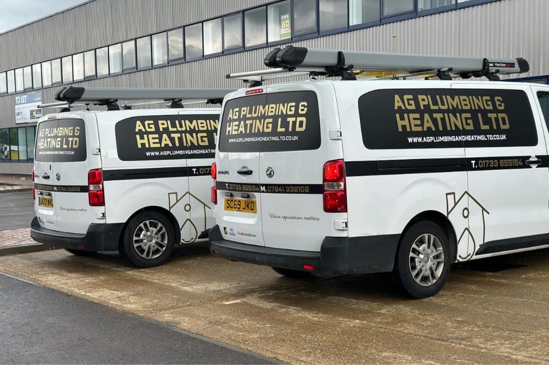 Main header - "AG Plumbing & Heating LTD"