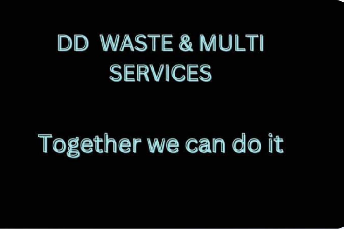 Main header - "DD Waste & Multi Services"