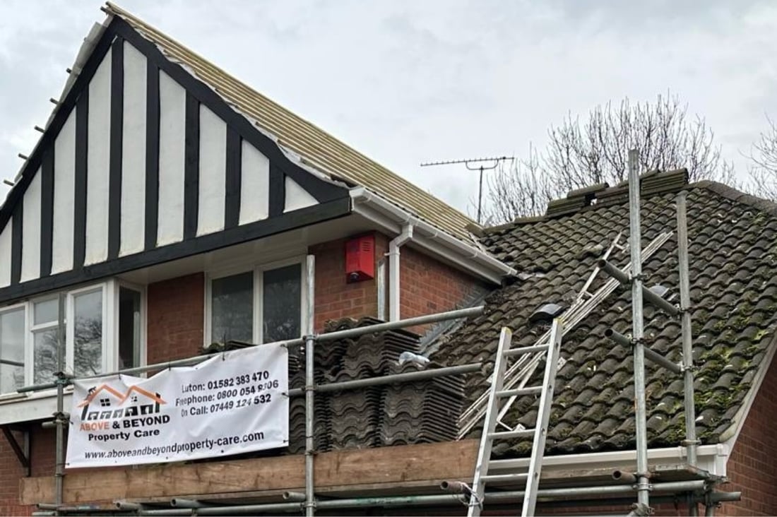 Main header - "above and beyond property care"