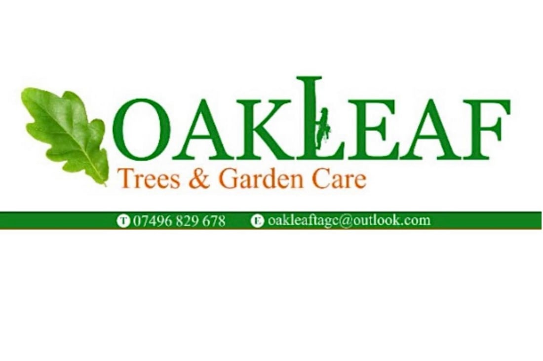 Main header - "Oakleaf Tree and Garden Care"