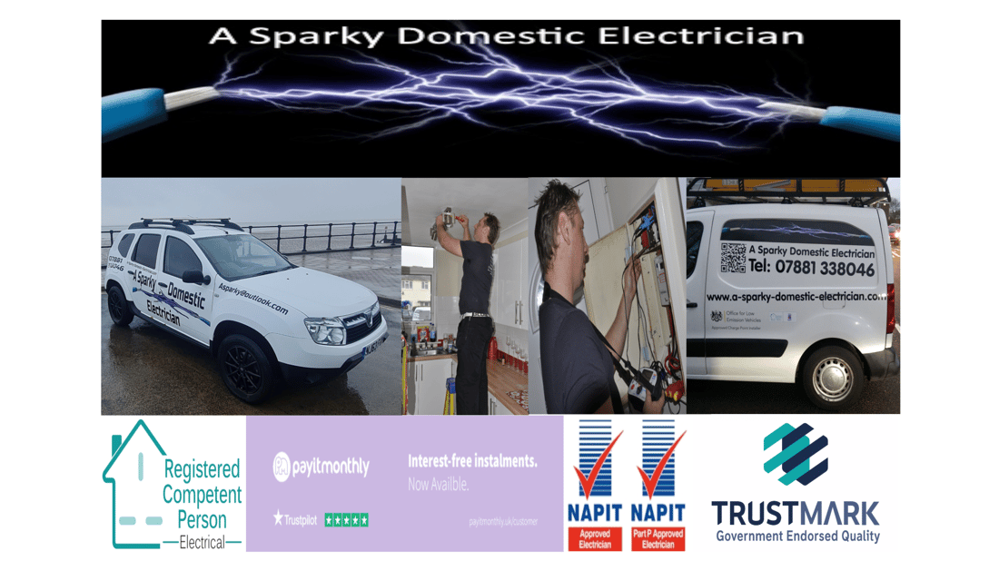 Main header - "a sparky domestic electrician "