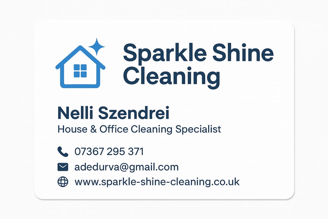 Main header - "SPARKLE-SHINE-CLEANING LTD"