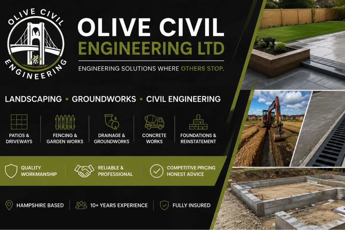 Main header - "Olive Civil Engineering"