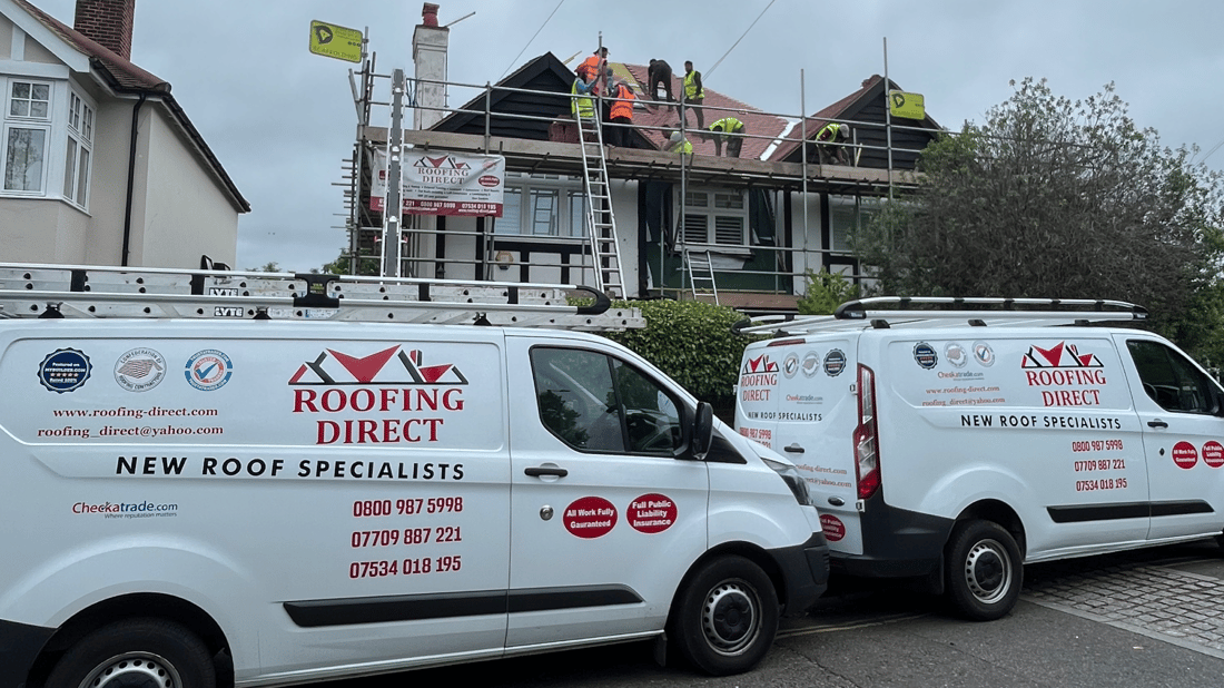 Main header - "Roofing Direct"