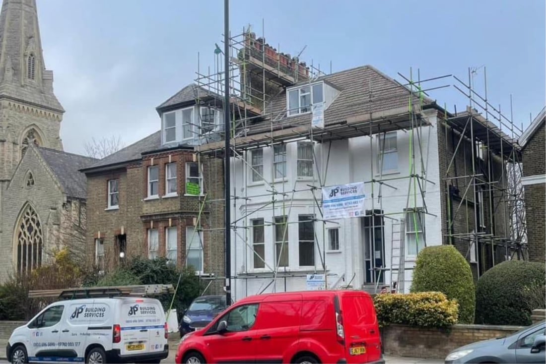 Main header - "JP Building Services"