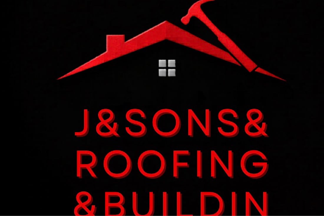 Main header - "J & Sons Roofing & Building"