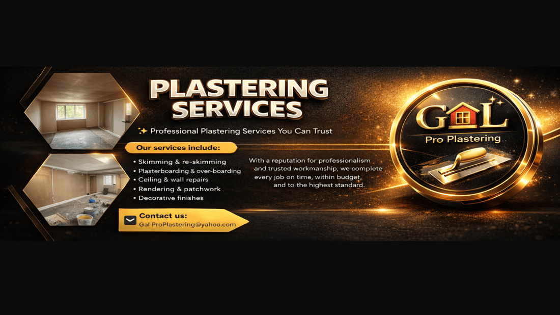Main header - "GAL Pro Plastering"