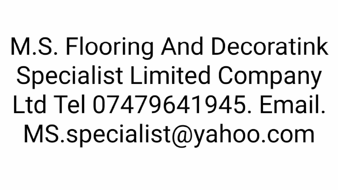 Main header - "M.S.FLOORING & DECORATING SPECIALISTS KETTERING LTD"