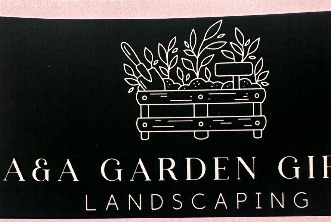 Main header - "A & A Garden Girls & Landscapes"