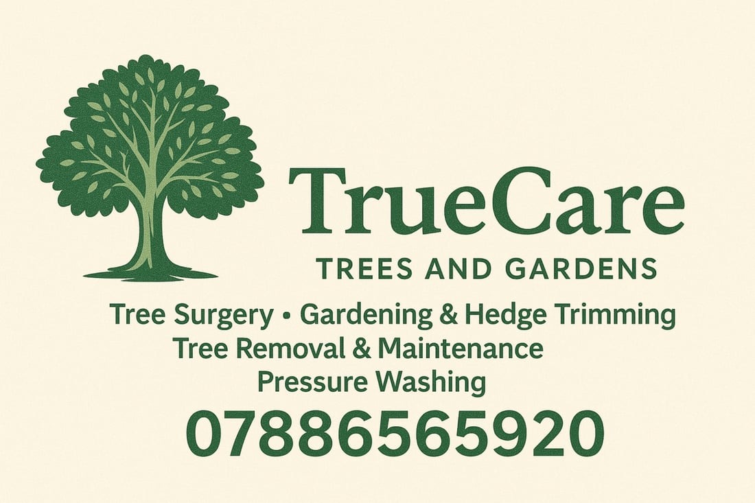 Main header - "TrueCare Trees and Gardens"