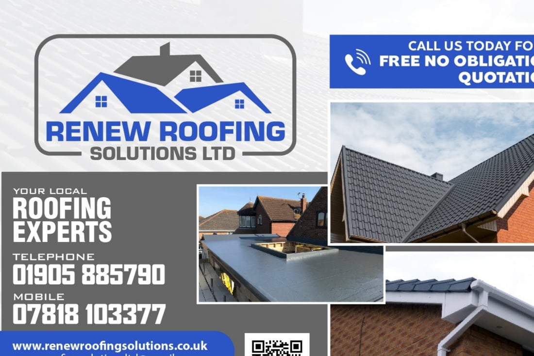 Main header - "Renew Roofing Solutions"