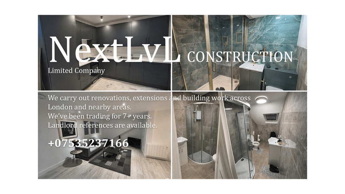 Main header - "Next Level Construction"