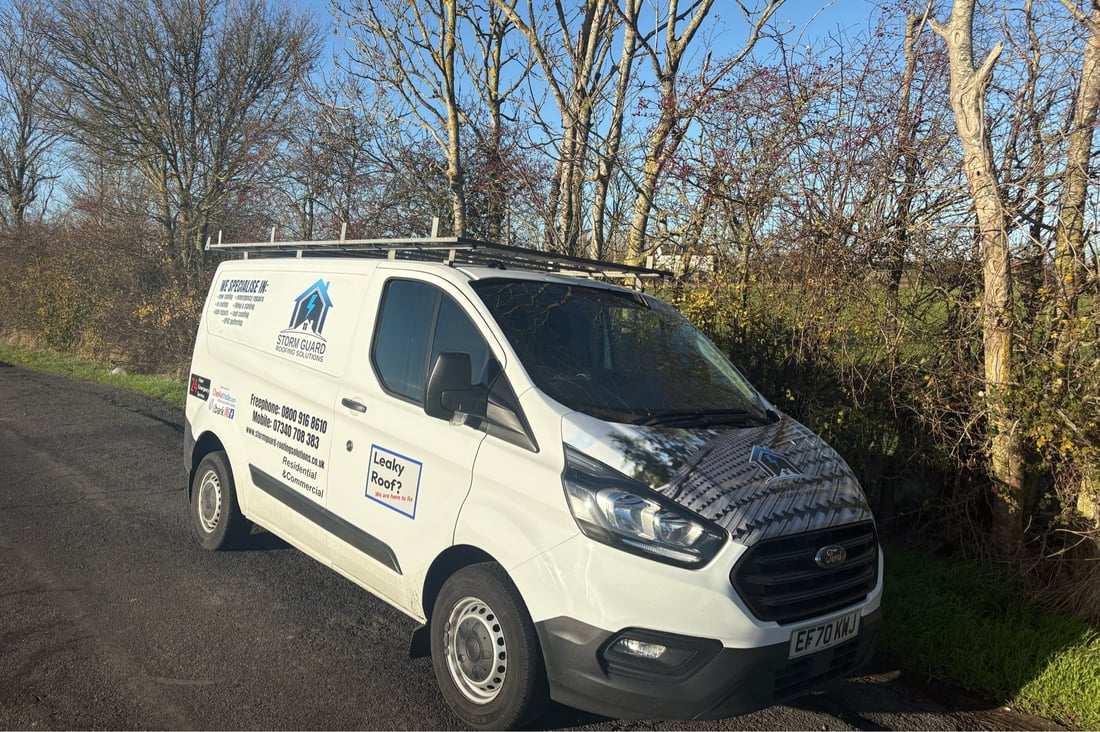 Main header - "STORM GUARD ROOFING SOLUTIONS"