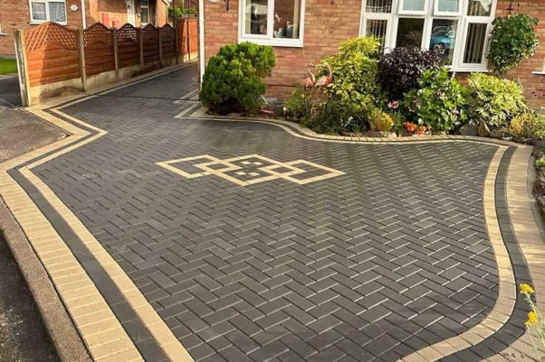 Main header - "Prestige Driveways & Landscapes"