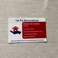 Main header - "First Fix Renovations"