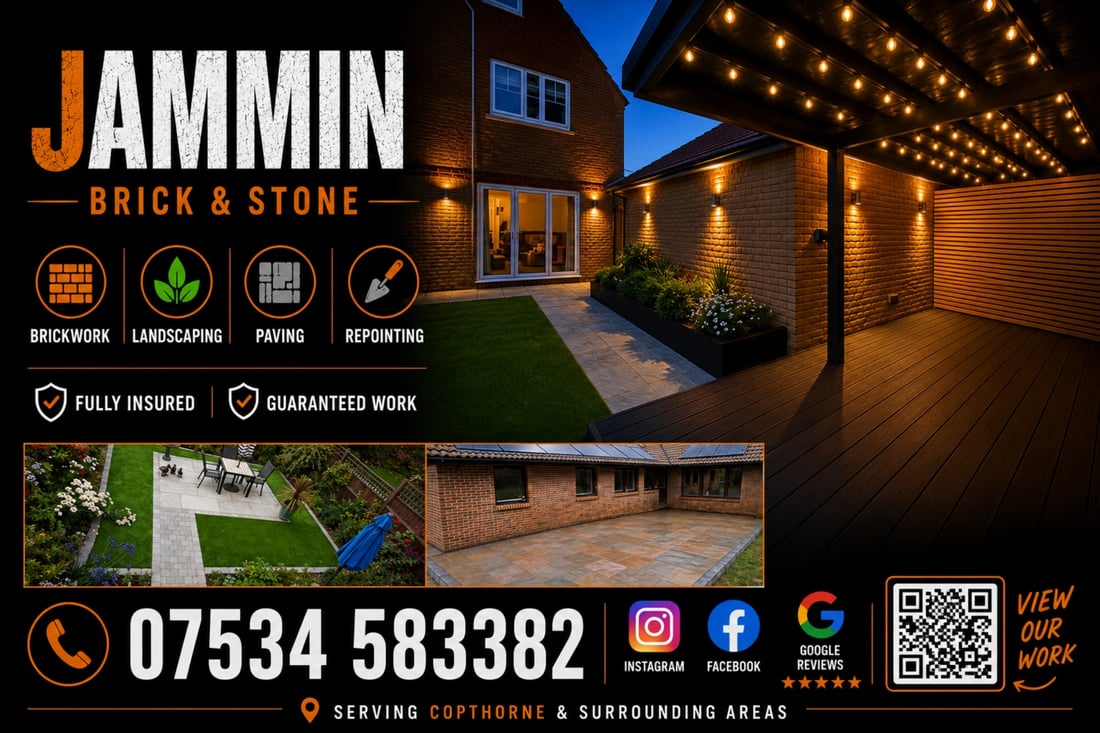 Main header - "Jammin Brick & Stone"