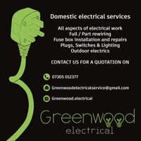 Main header - "Greenwood Electrical Services"