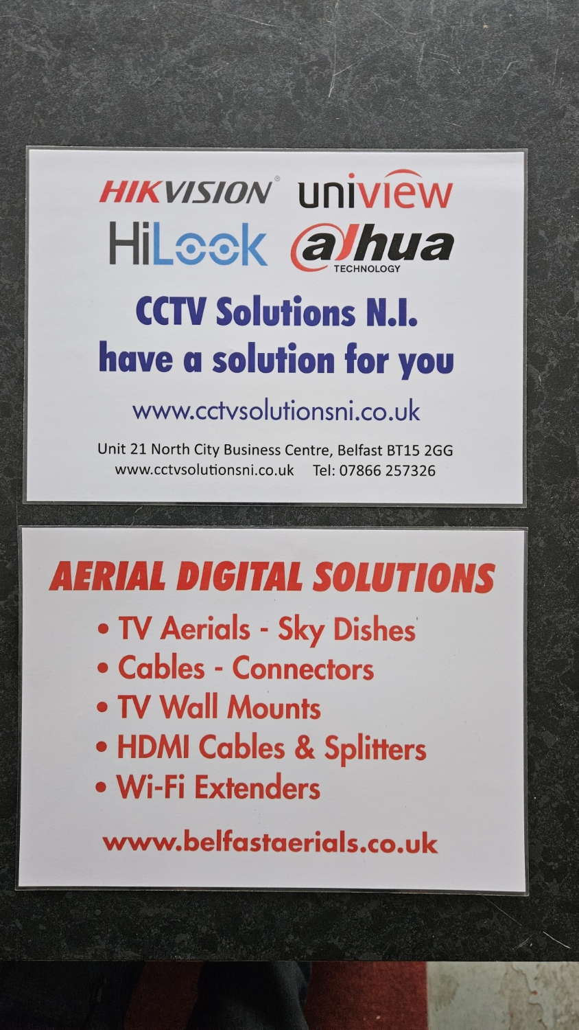 Main header - "CCTV Solutions NI"