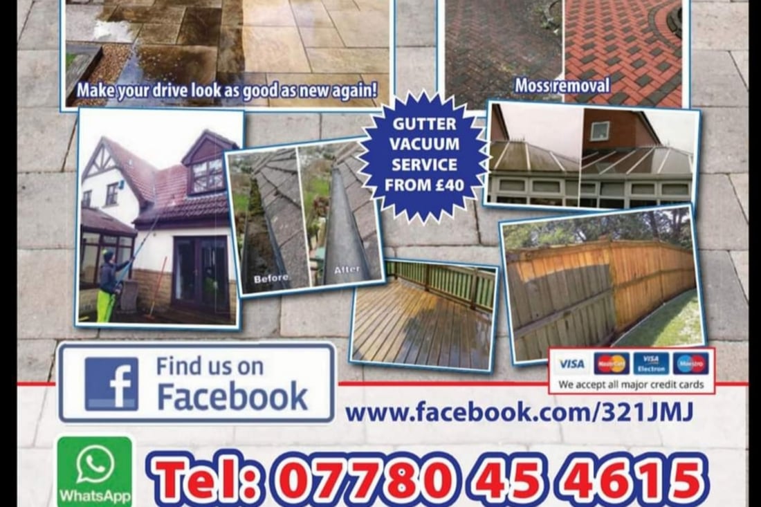 Main header - "J&J Gardening & power wash Services"