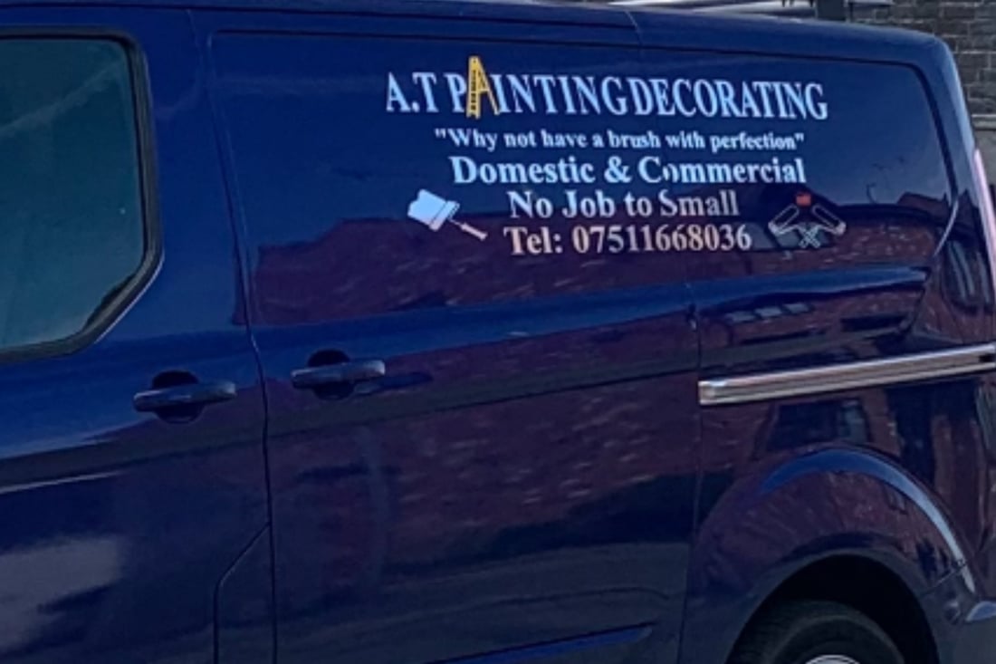 Main header - "A.T Painting & Decorating"