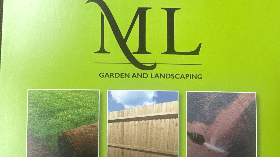 Main header - "ML Garden And Landscaping"