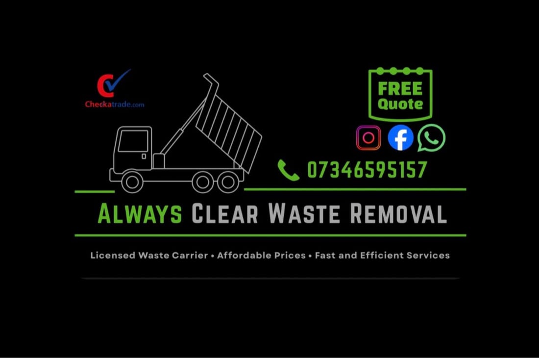 Main header - "Always clear waste removal "