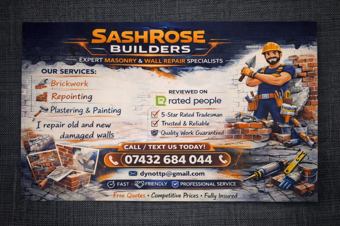 Main header - "SashRose Builders"