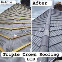 Main header - "Triple Crown Roofing LTD"