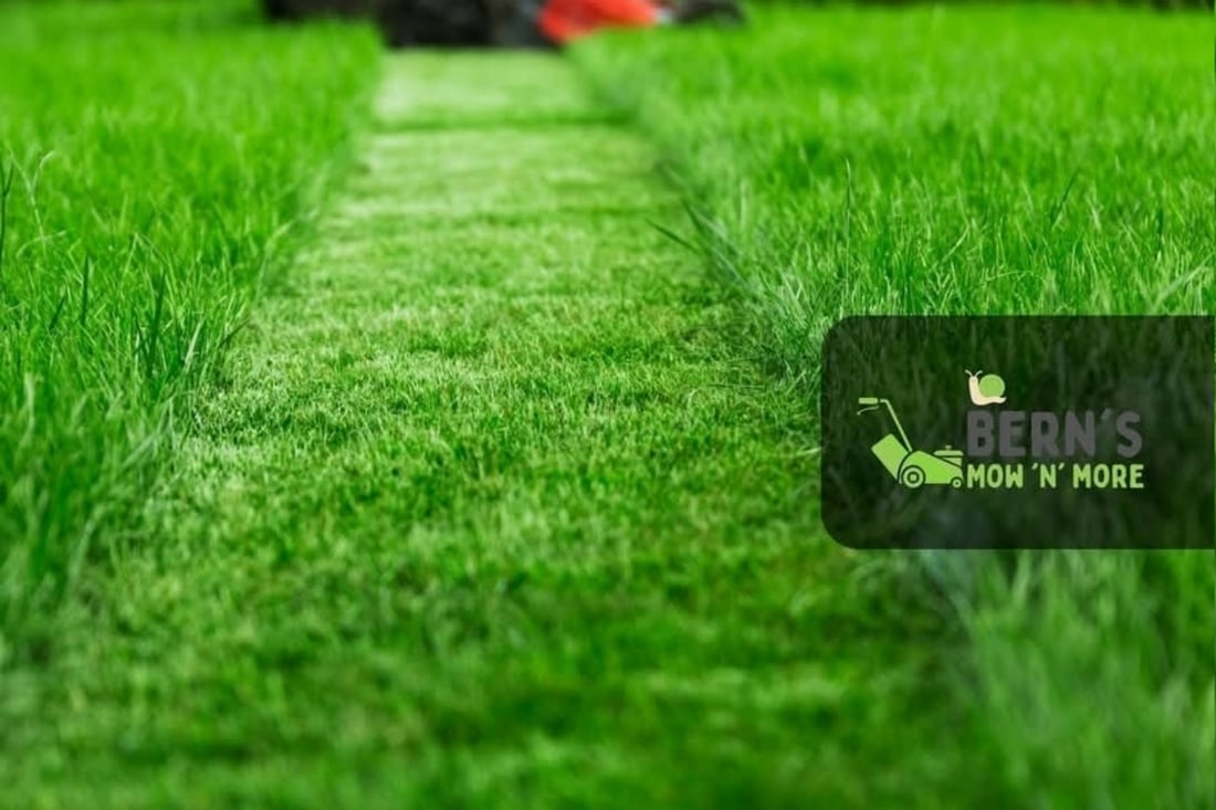 Main header - "Bern's Mow 'N' More"