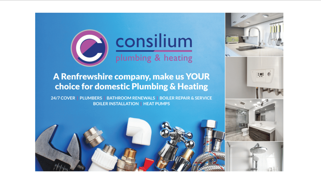 Main header - "CONSILIUM PLUMBING & HEATING"