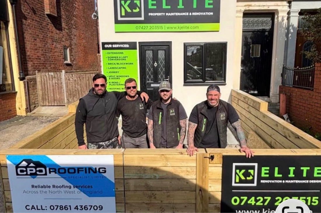Main header - "KJ Elite Construction LTD"