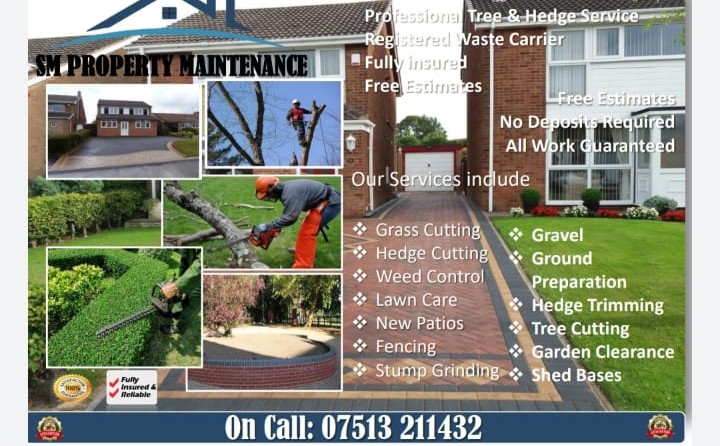 Main header - "SM Property Maintenance"