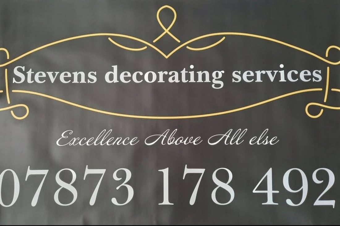 Main header - "Steven's Decorating Services"