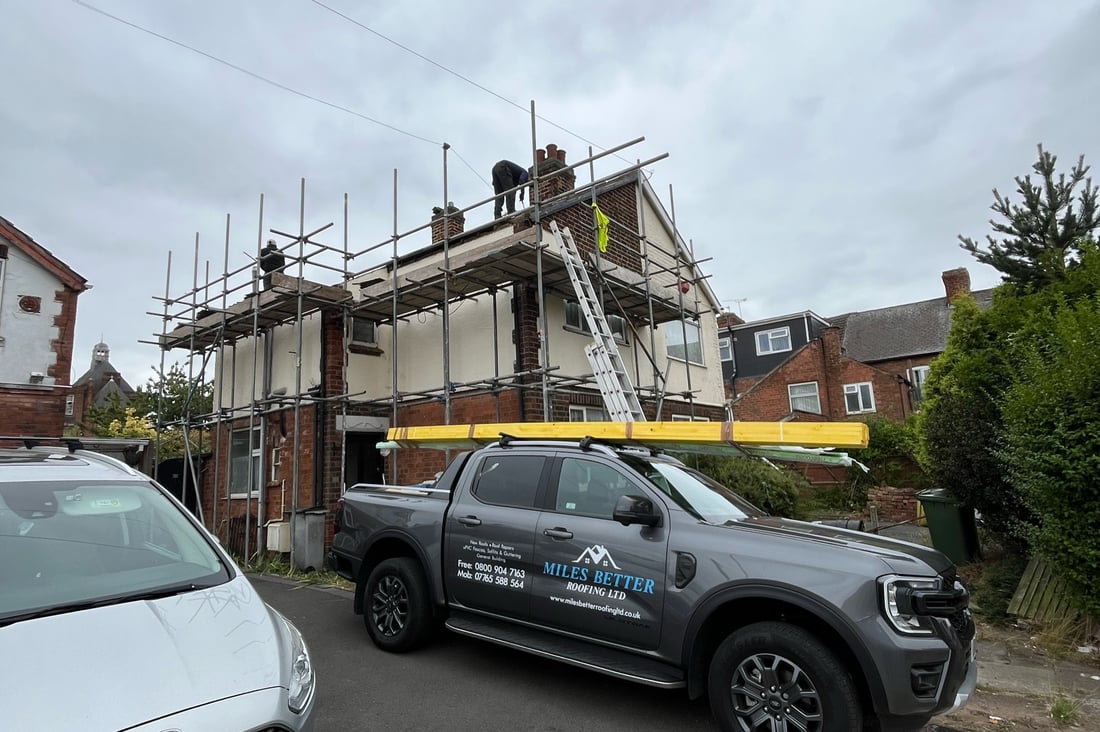 Main header - "Miles better Roofing LTD"