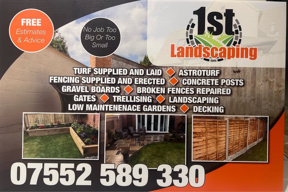 Main header - "1st Landscaping"