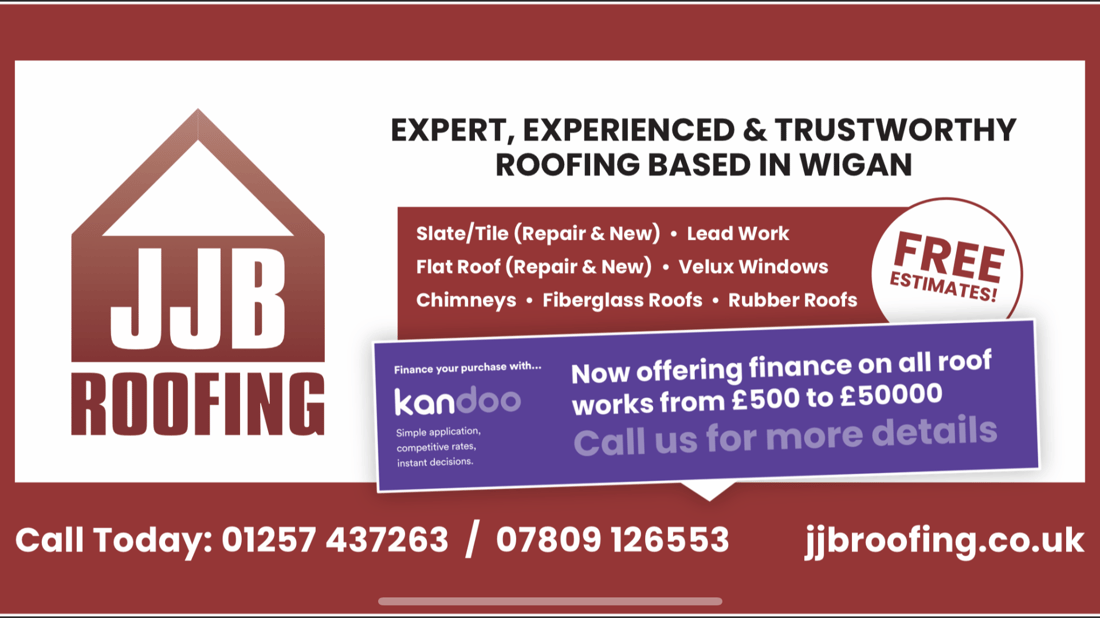 Main header - "JJB Roofing"