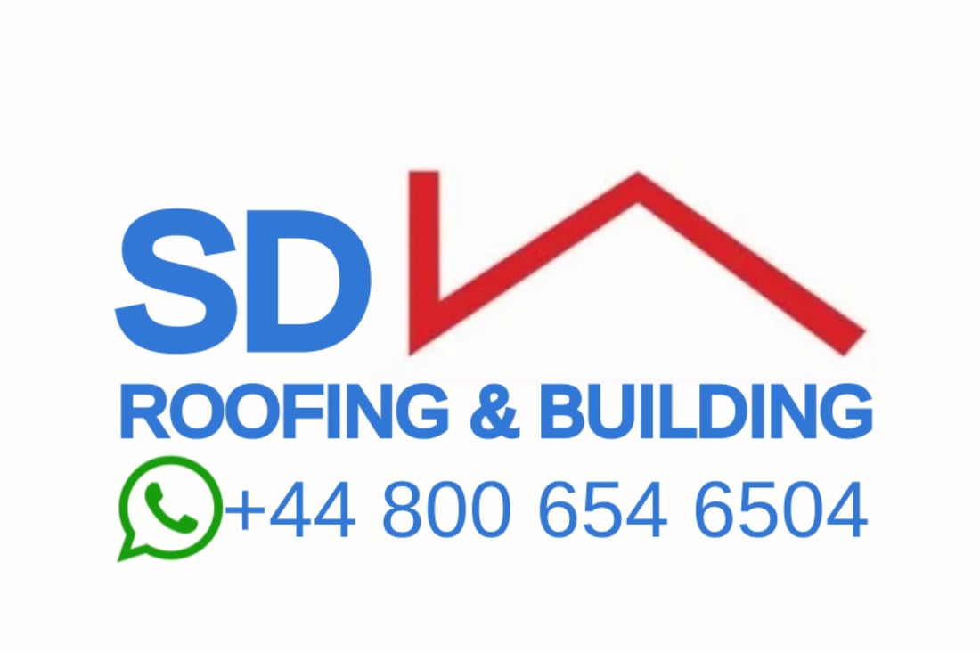 Main header - "SD Roofing & Building"