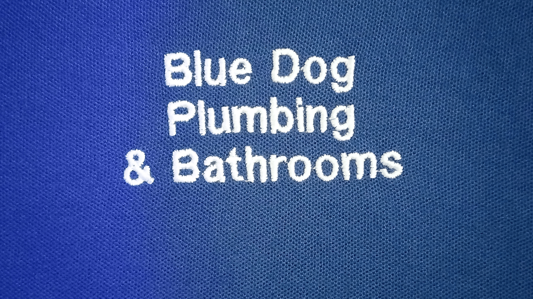Main header - "Blue Dog Plumbing & Bathrooms"