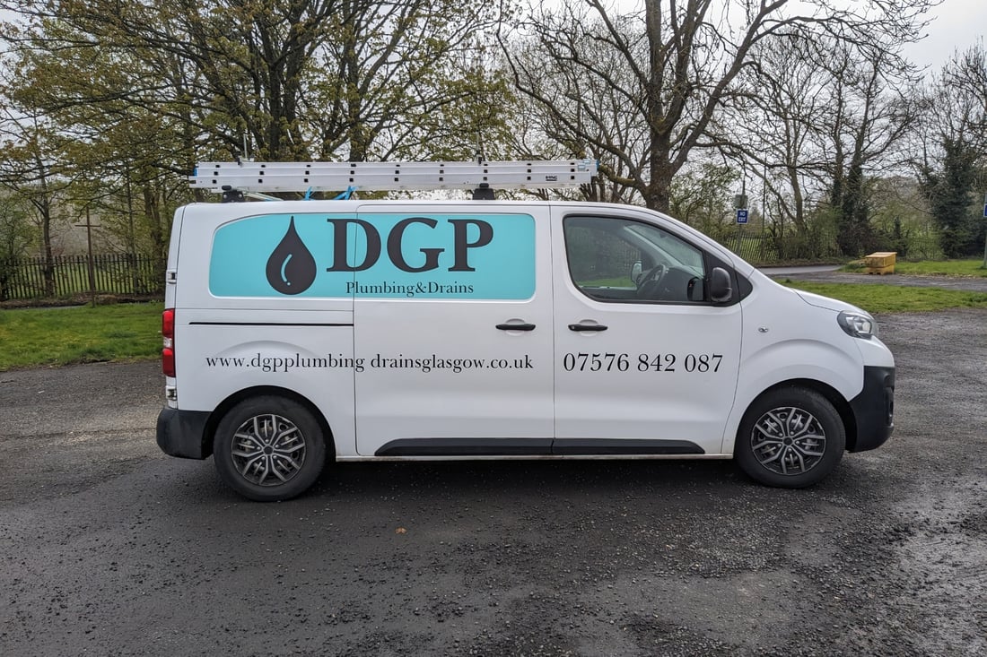 Main header - "DGP Plumbing & Drains"