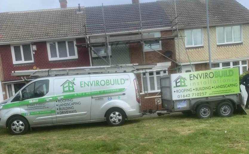 Main header - "ENVIROBUILD&ROOFING LTD"