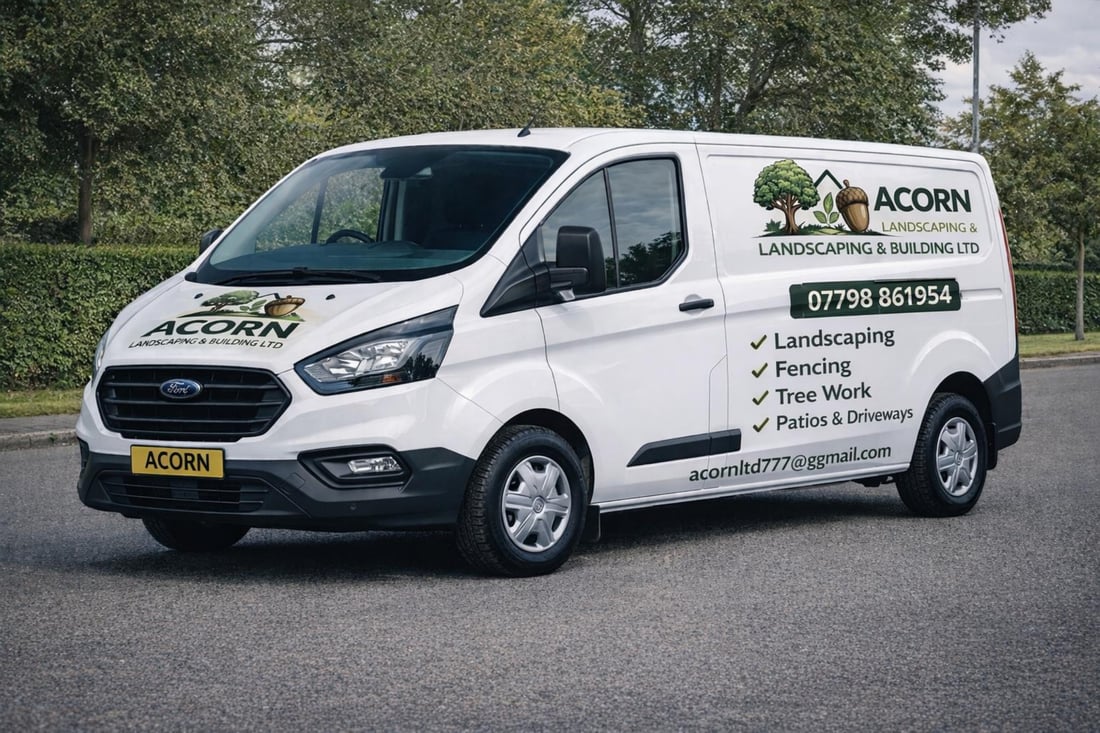 Main header - "Acorn Landscaping & Building LTD"