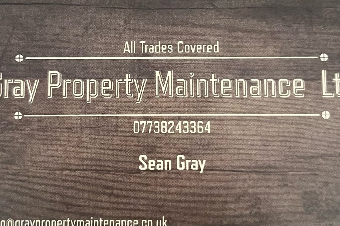 Main header - "GRAY PROPERTY MAINTENANCE LTD. "