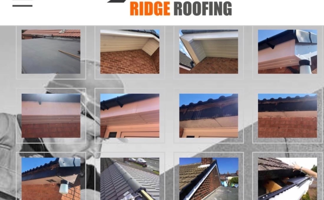Main header - "Ridge Roofing"