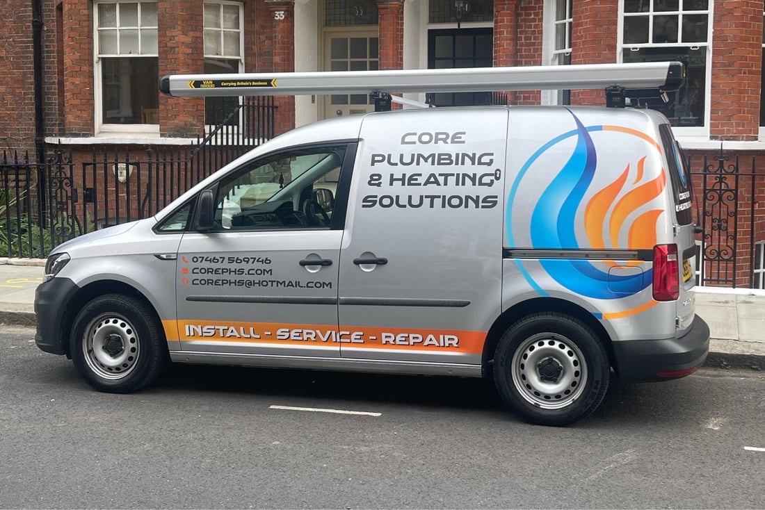 Main header - "Core Plumbing & Heating Solutions"