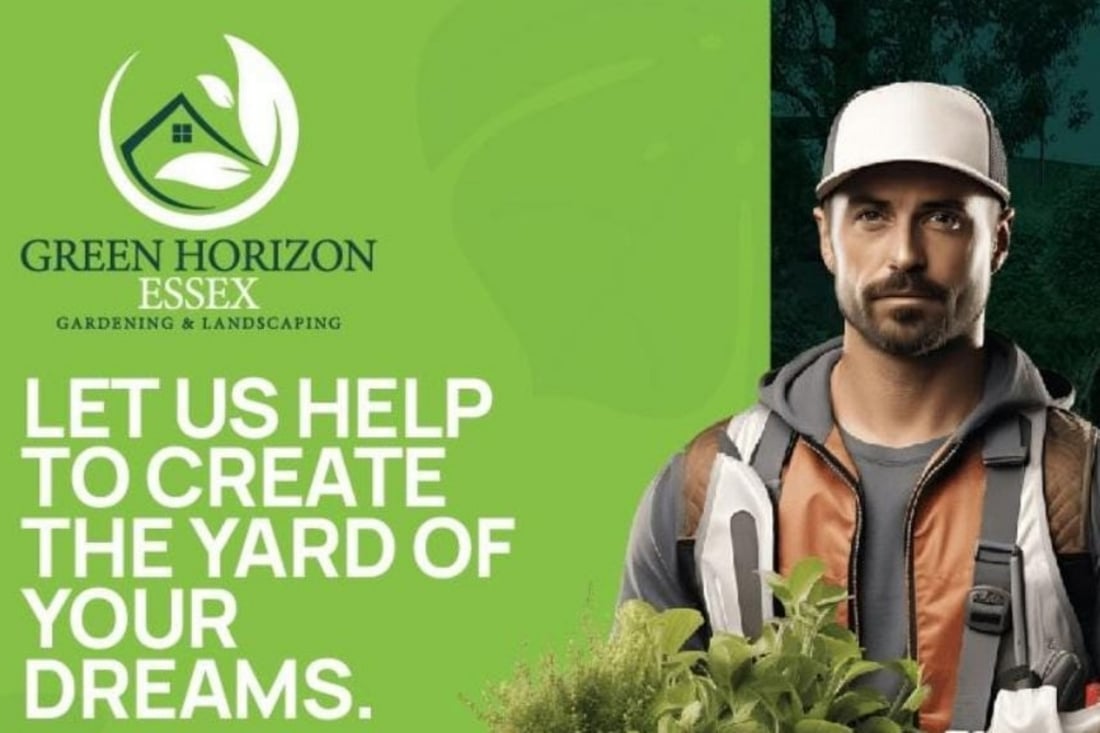 Main header - "Green Horizon Essex Gardening & Landscaping"