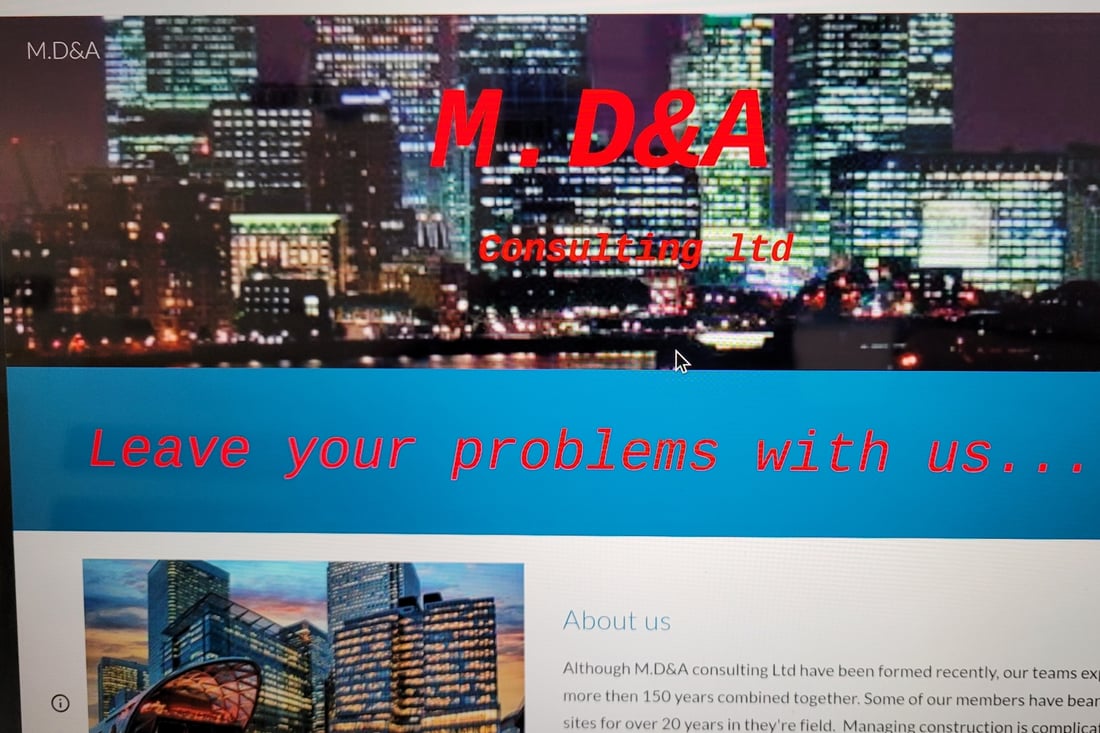 Main header - "MDNA CONSULTING LTD"